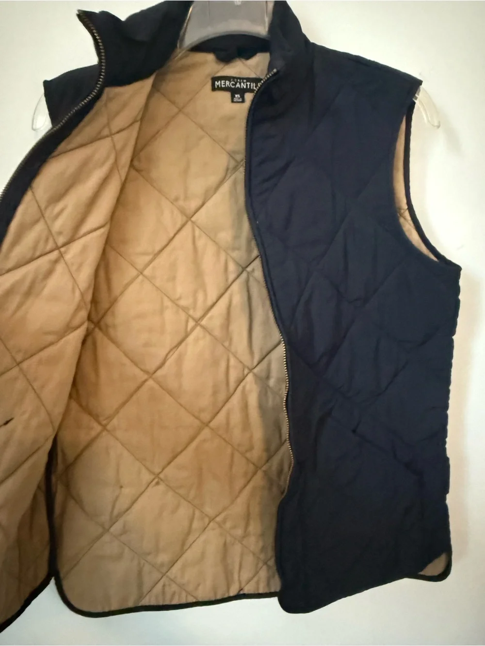 J. Crew Mercantile Women's Size XS Navy Blue Zip Up Quilted Puffer Vest